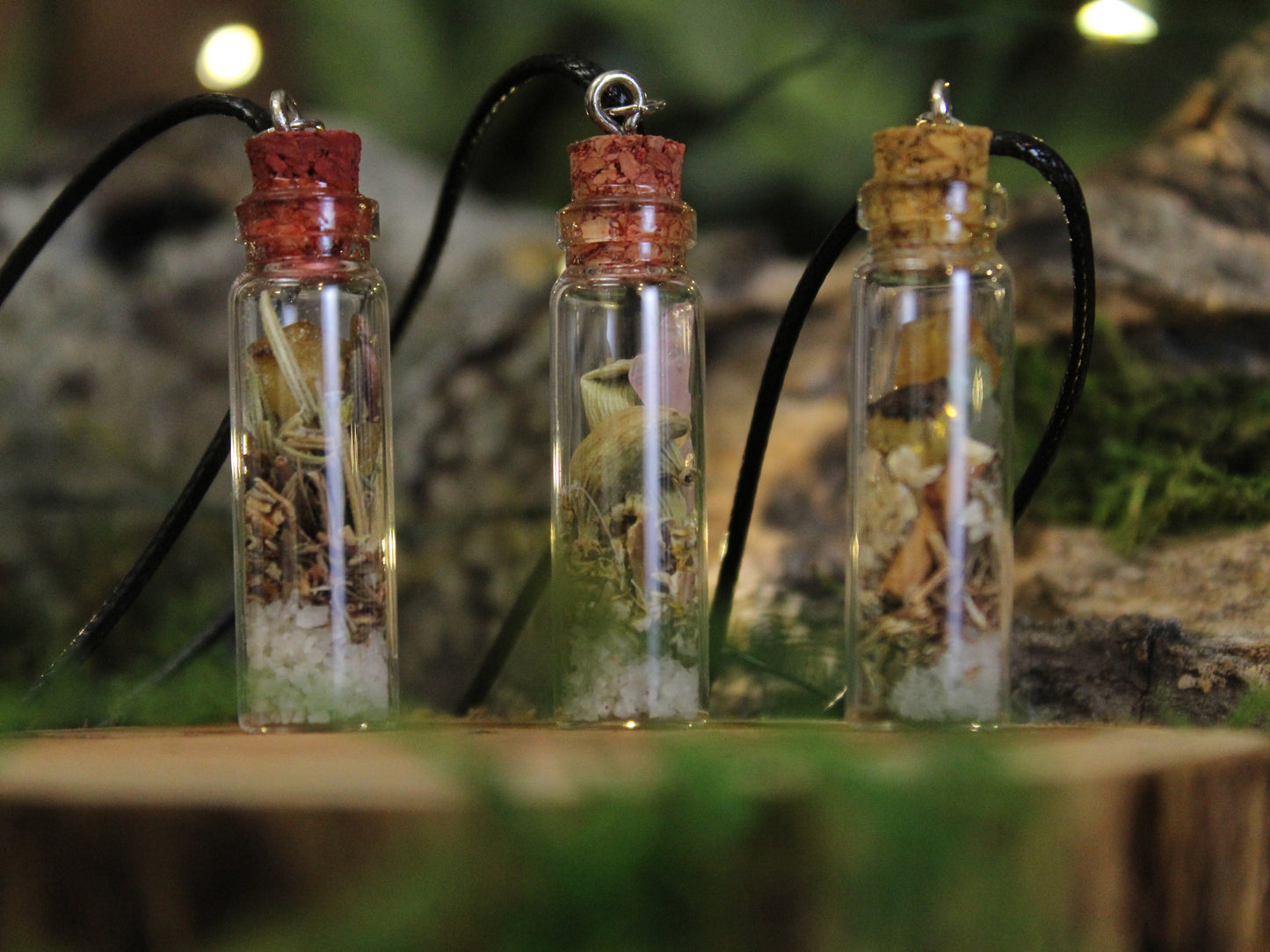 Spell Bottle Charm Necklace | Spell Jar | Courage | Creativity | Self-love