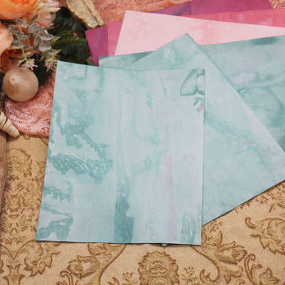 Summer Meadow # 4 Inspo Paper Pack - 35 piece set - Eco Dyed / Hand Dyed Paper - Junk Journal Pack