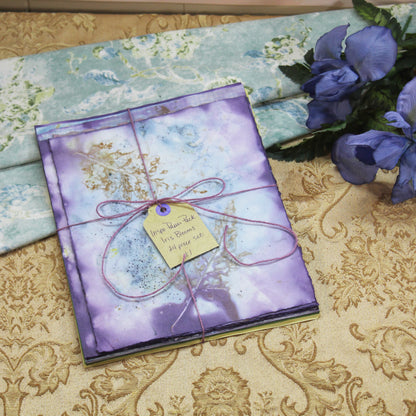 Iris Bloom # 1 Inspirational Paper Pack | 24 piece set | Eco Dyed / Hand Dyed Paper | Junk Journal Pack