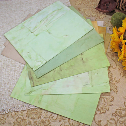 Sunflowers # 1 Inspirational Paper Pack | 38 piece set | Eco Dyed / Hand Dyed Paper | Junk Journal Pack