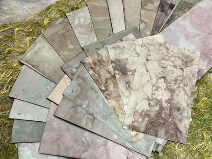 Potting Soil Series Mini Paper Packs | Hand Dyed Paper / Tea Stained Paper / Coffee Stained Paper