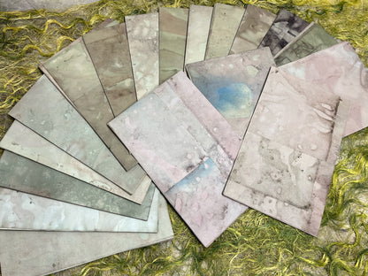 Potting Soil Series Mini Paper Packs | Hand Dyed Paper / Tea Stained Paper / Coffee Stained Paper