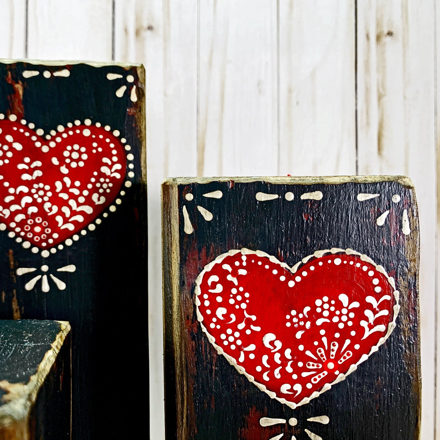 Love and Light Radiance: Reclaimed Wood Candle Holders Set - 3 Pillar Tea Light Holders