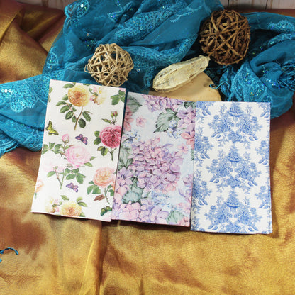 Decoupage Napkins 6 Assorted Floral Designs - Series 7