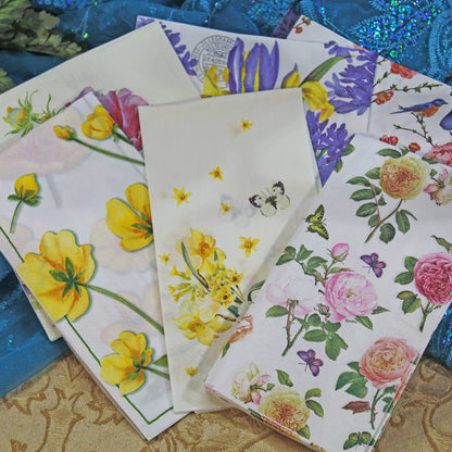 Decoupage Napkins 6 Assorted Floral Designs - Series 3