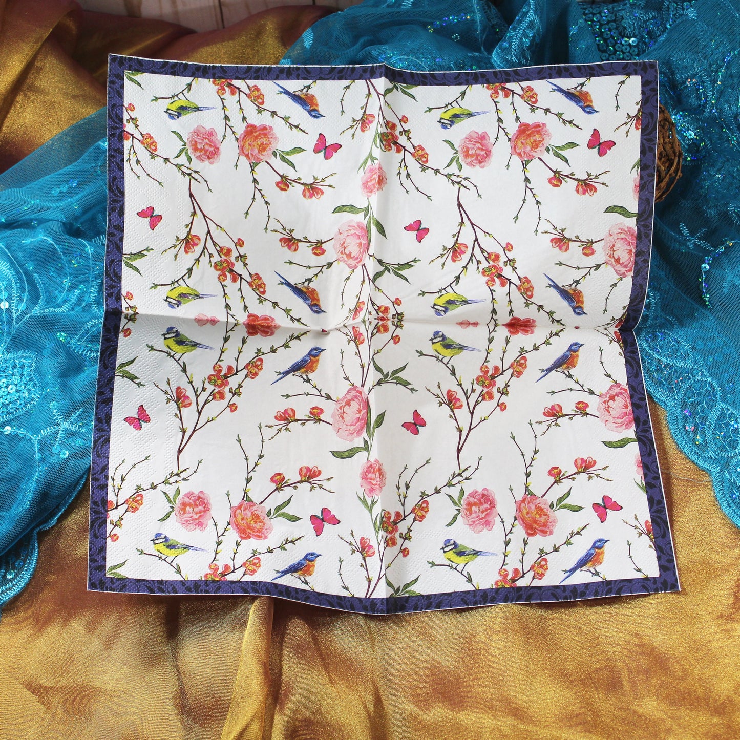 Decoupage Napkins 6 Assorted Floral Designs - Series 5