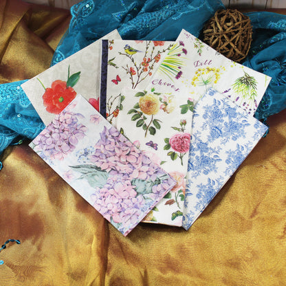 Decoupage Napkins 6 Assorted Floral Designs - Series 5