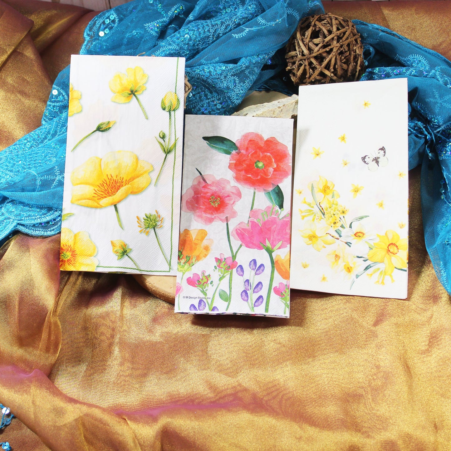 Decoupage Napkins 6 Assorted Floral Designs - Series 6