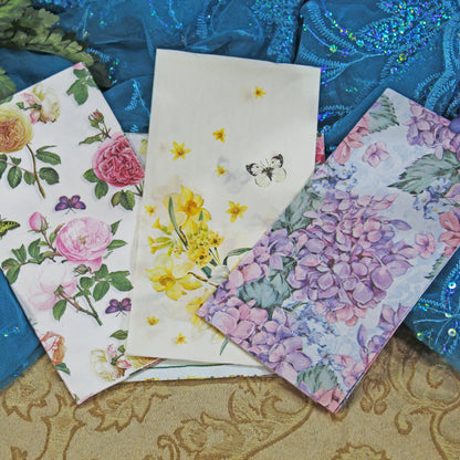 Decoupage Napkins 6 Assorted Floral Designs - Series 8