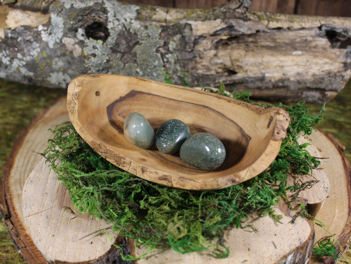 Green Aventurine Tumbled Stones - Healing Crystals for Wiccan Supplies and Spiritual Wellness