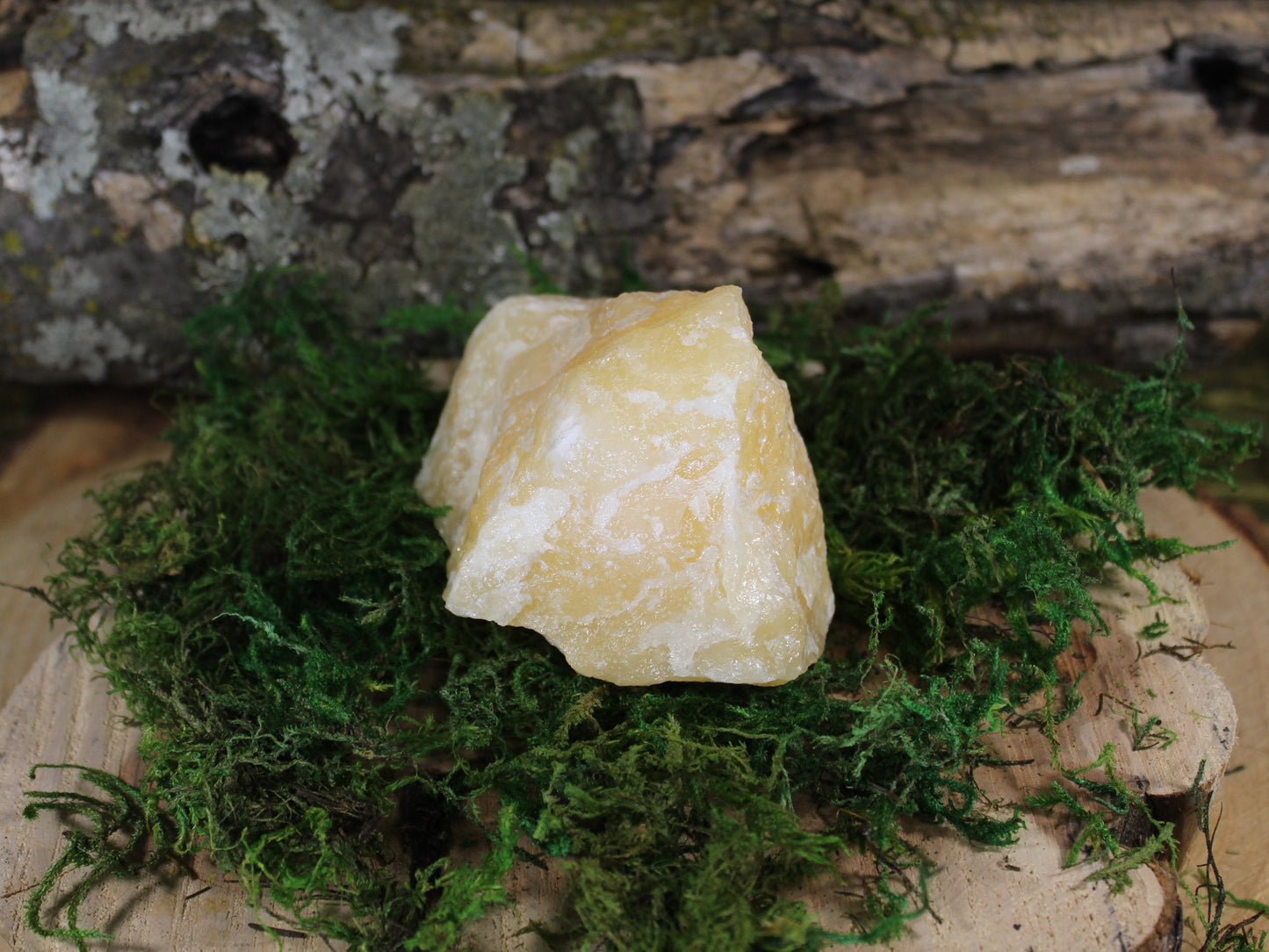 Yellow Calcite Stone from Mexico | Healing Crystals