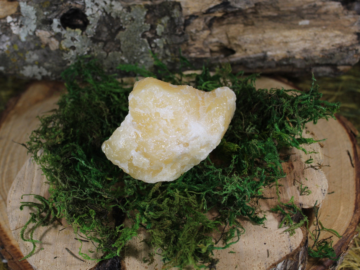 Yellow Calcite Stone from Mexico | Healing Crystals